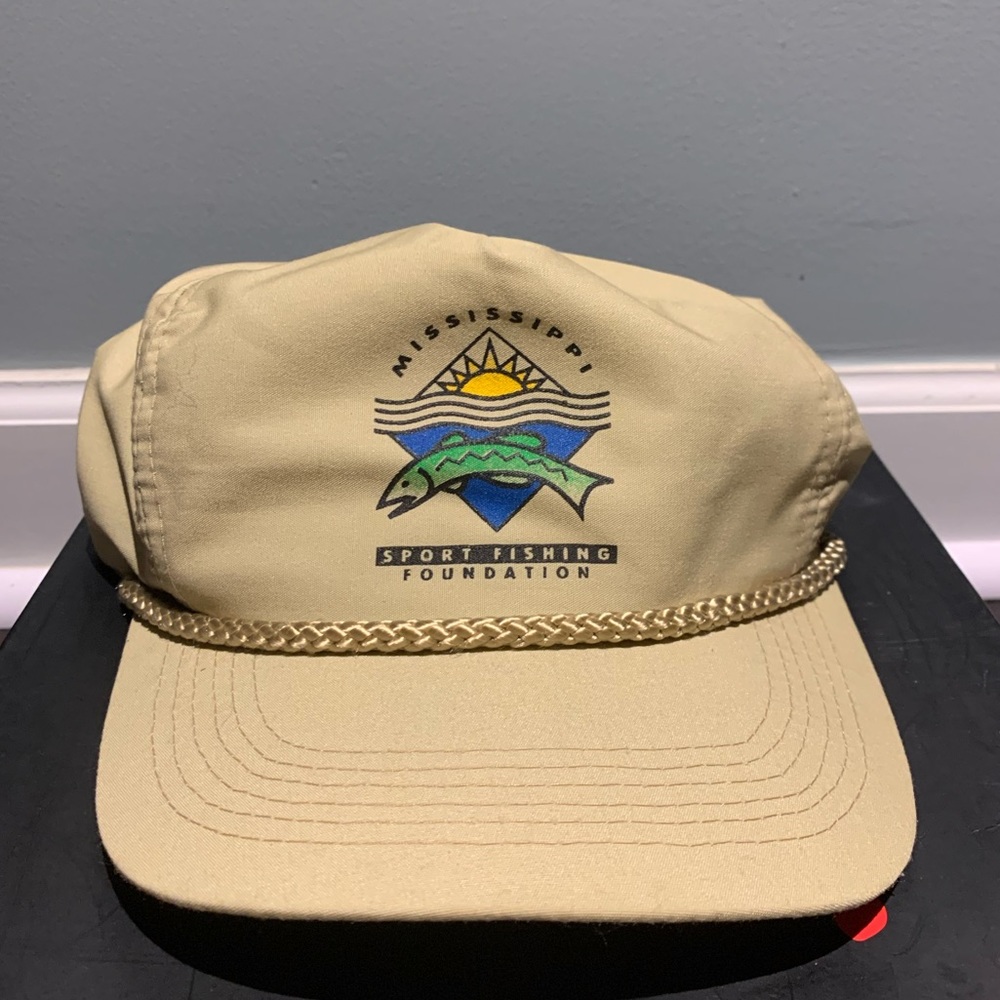 Vtg Mississippi Sport Fishing Foundation Rope Hat